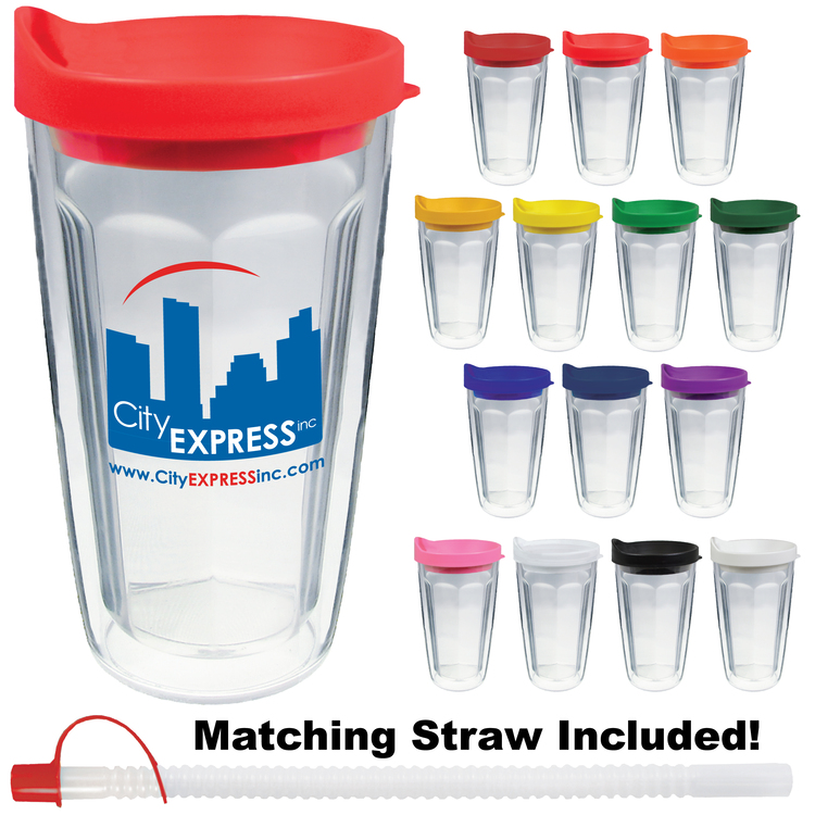 16 oz Screen Print thermal travel tumbler